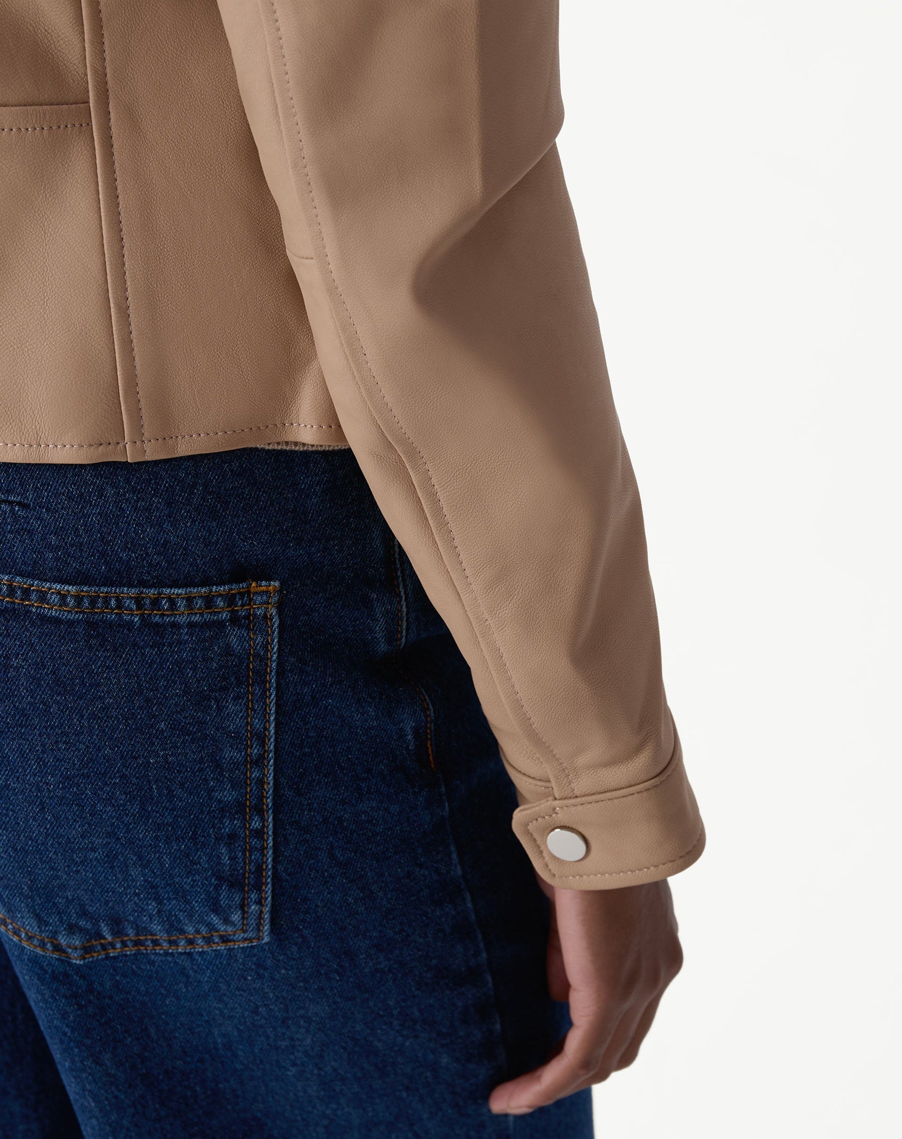 Jaqueta Couro Pelica Essential - Rosa Claro