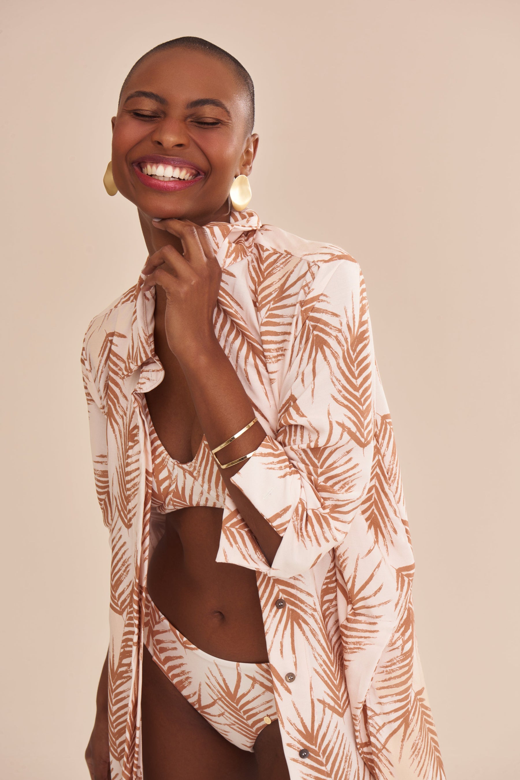 CAMISÃO PALMS AREIA - BEGE