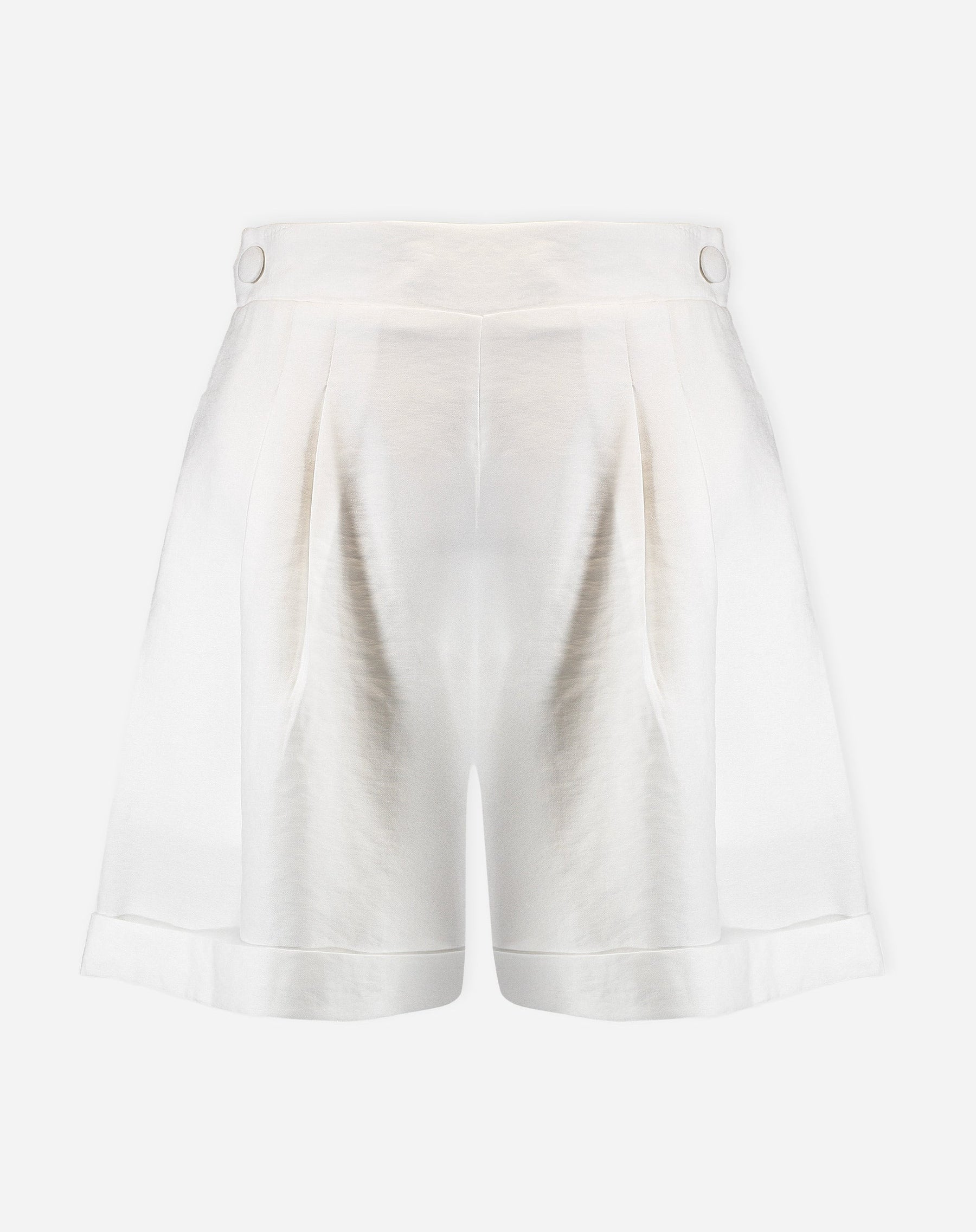 Shorts Alfaiataria com Barra Dobrada - Off-white