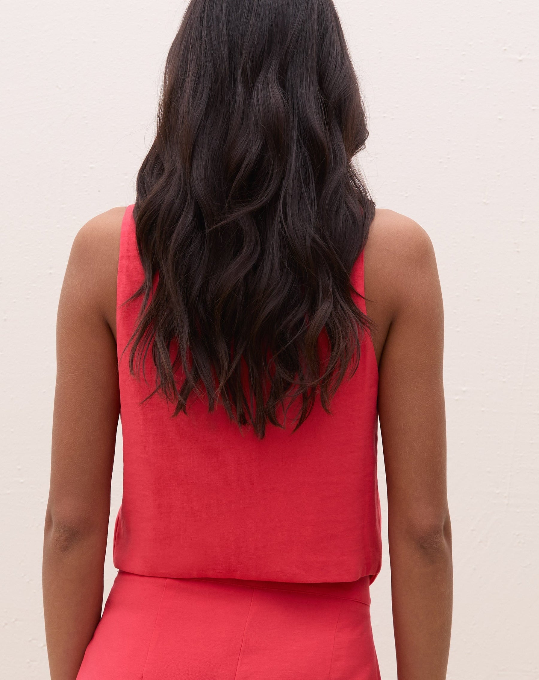 COLETE ALFAIATARIA DECOTE V - CORAL