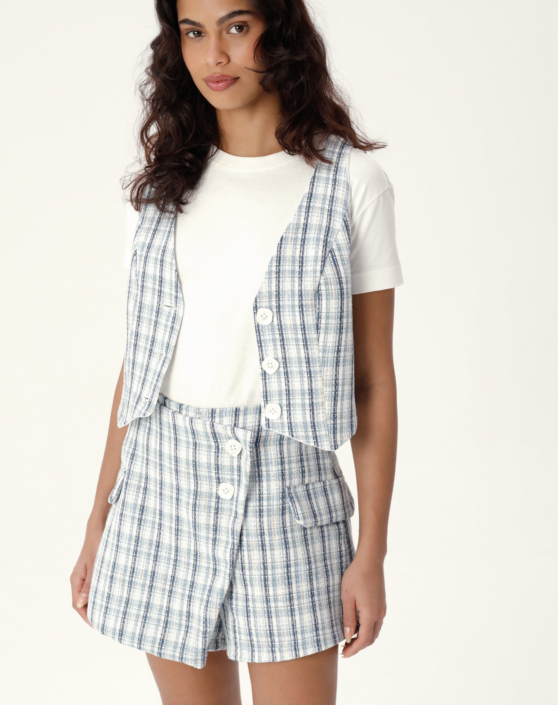 COLETE DECOTE V DE ALFAIATARIA - AZUL