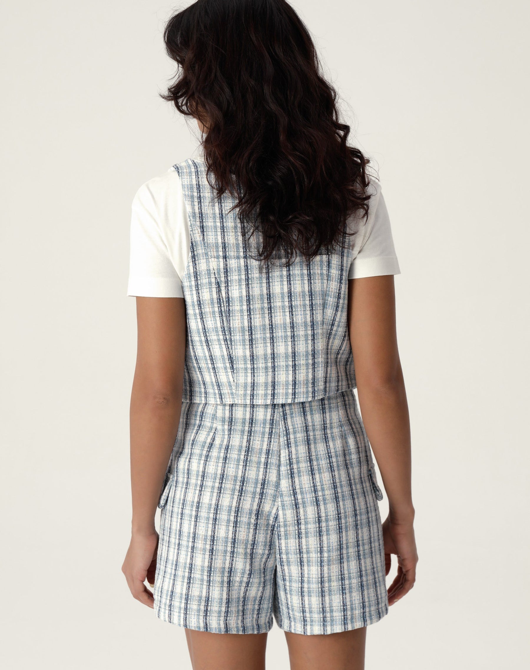 COLETE DECOTE V DE ALFAIATARIA - AZUL