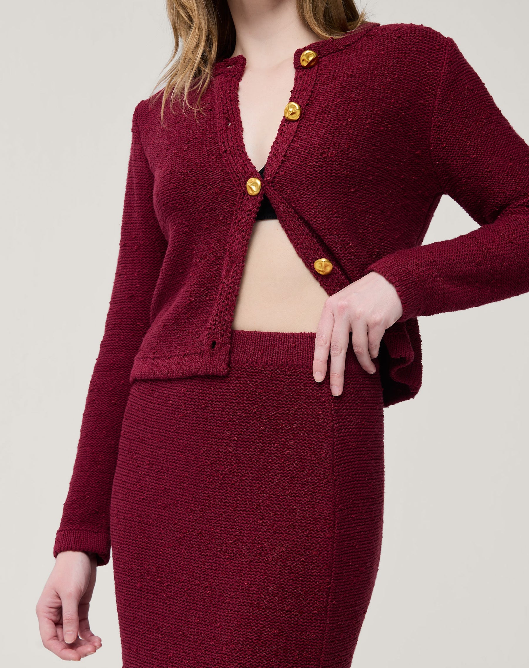 SAIA LONGA TRICOT - VERMELHO