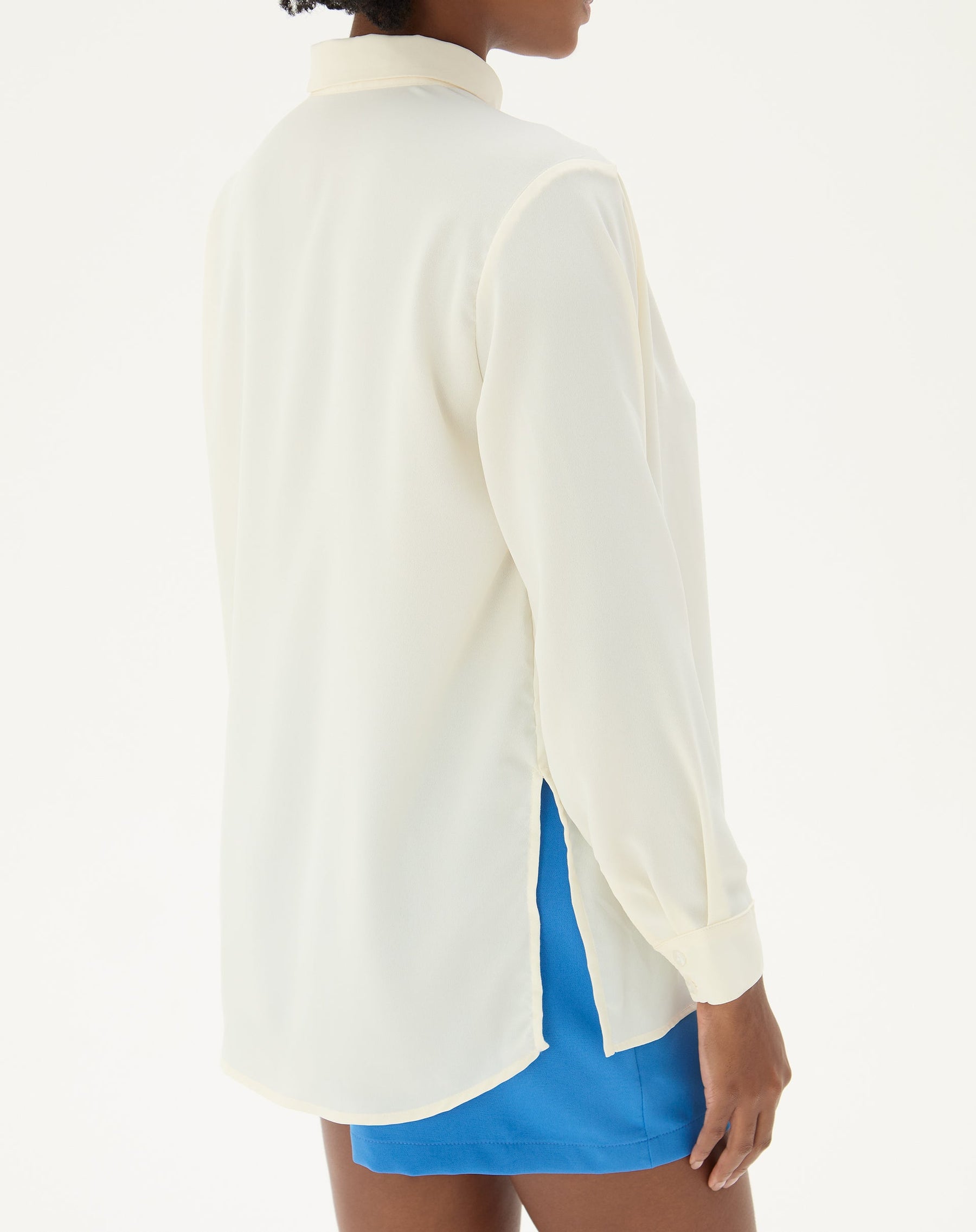 CAMISA MANGA LONGA BARRA RETA - OFF-WHITE