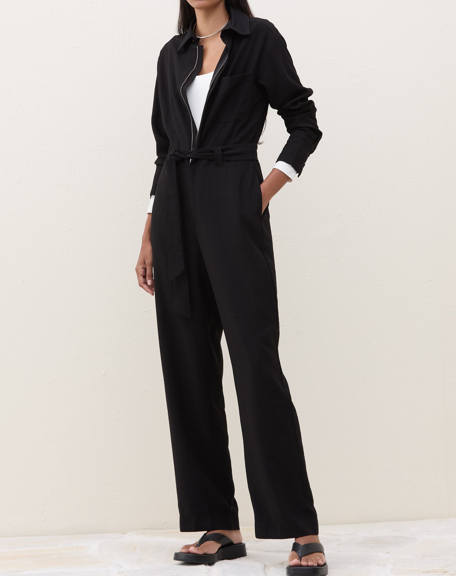 Body Manga Longa com Decote Quadrado - Off-white