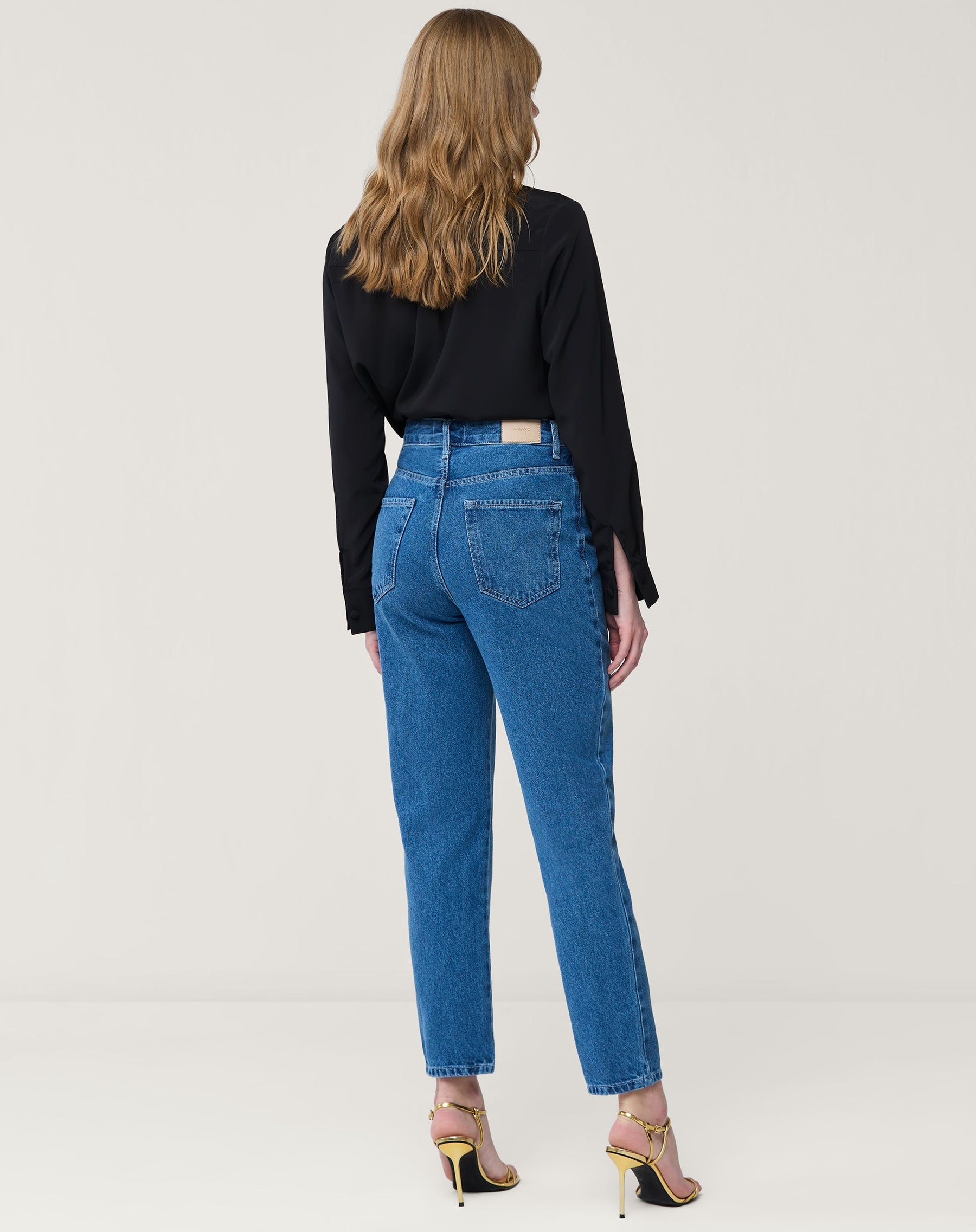 CALÇA JEANS SLIM CINTURA ALTA - AZUL CLARO