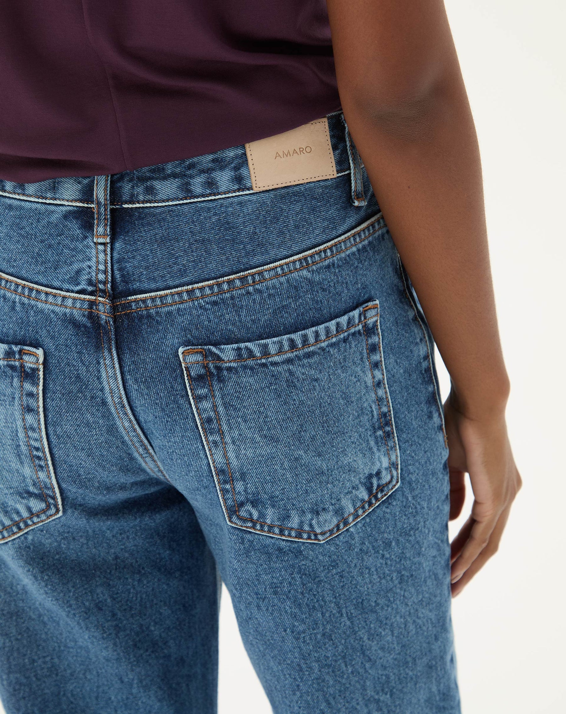 CALÇA JEANS FLARE CINTURA ALTA - AZUL MÉDIO