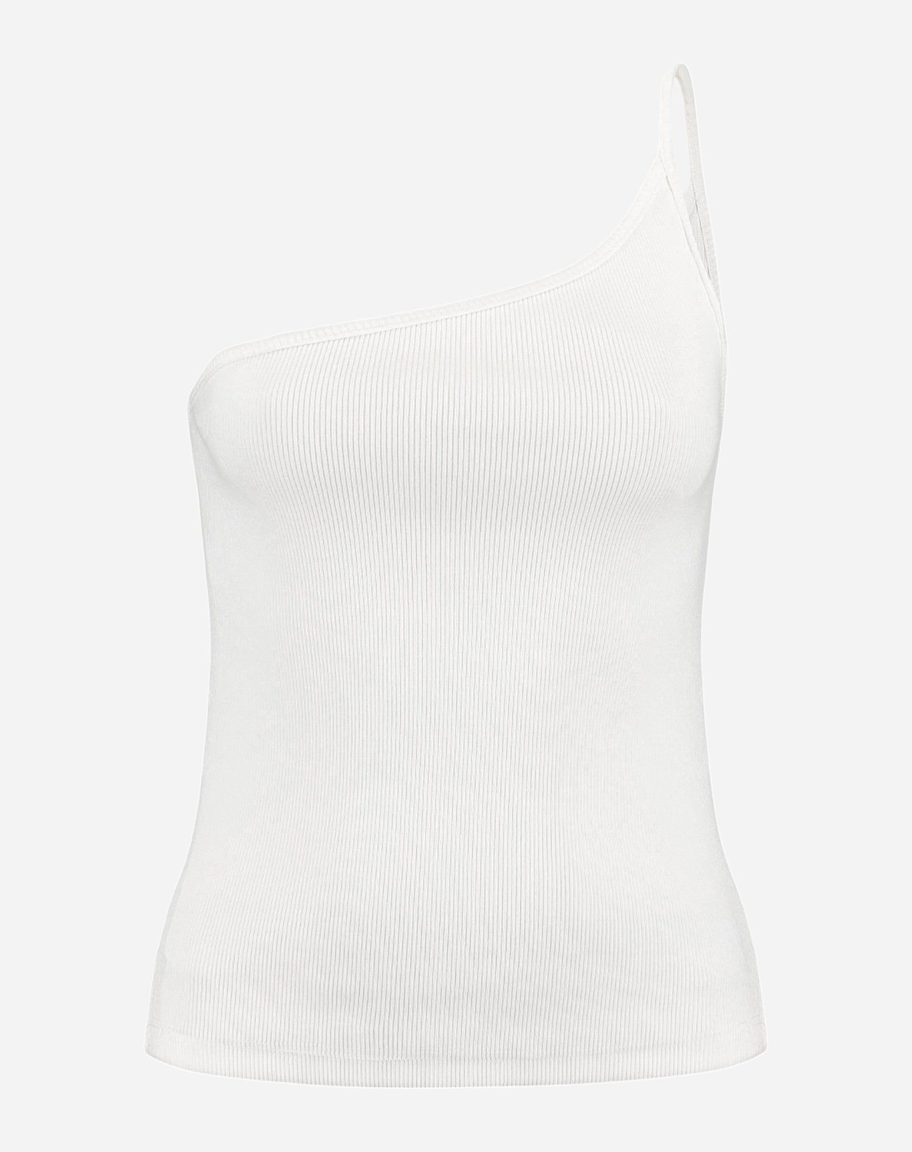 Blusa Um Ombro Só de Ribana Power - Off-white