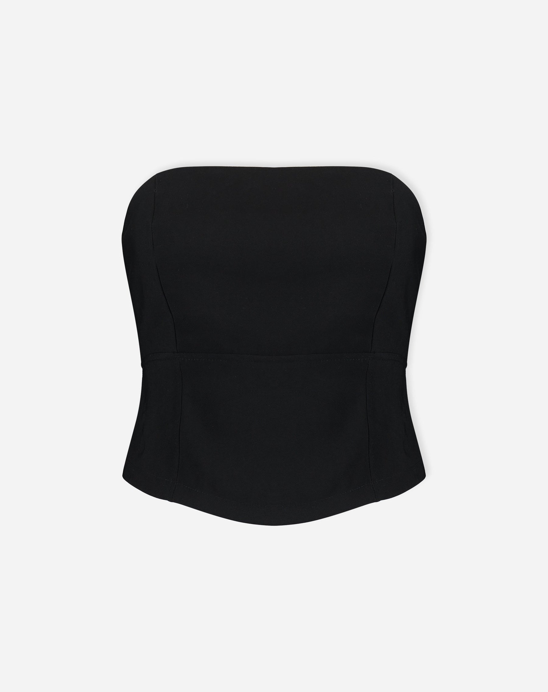 BLUSA SEM ALÇAS ALFAIATARIA - PRETO