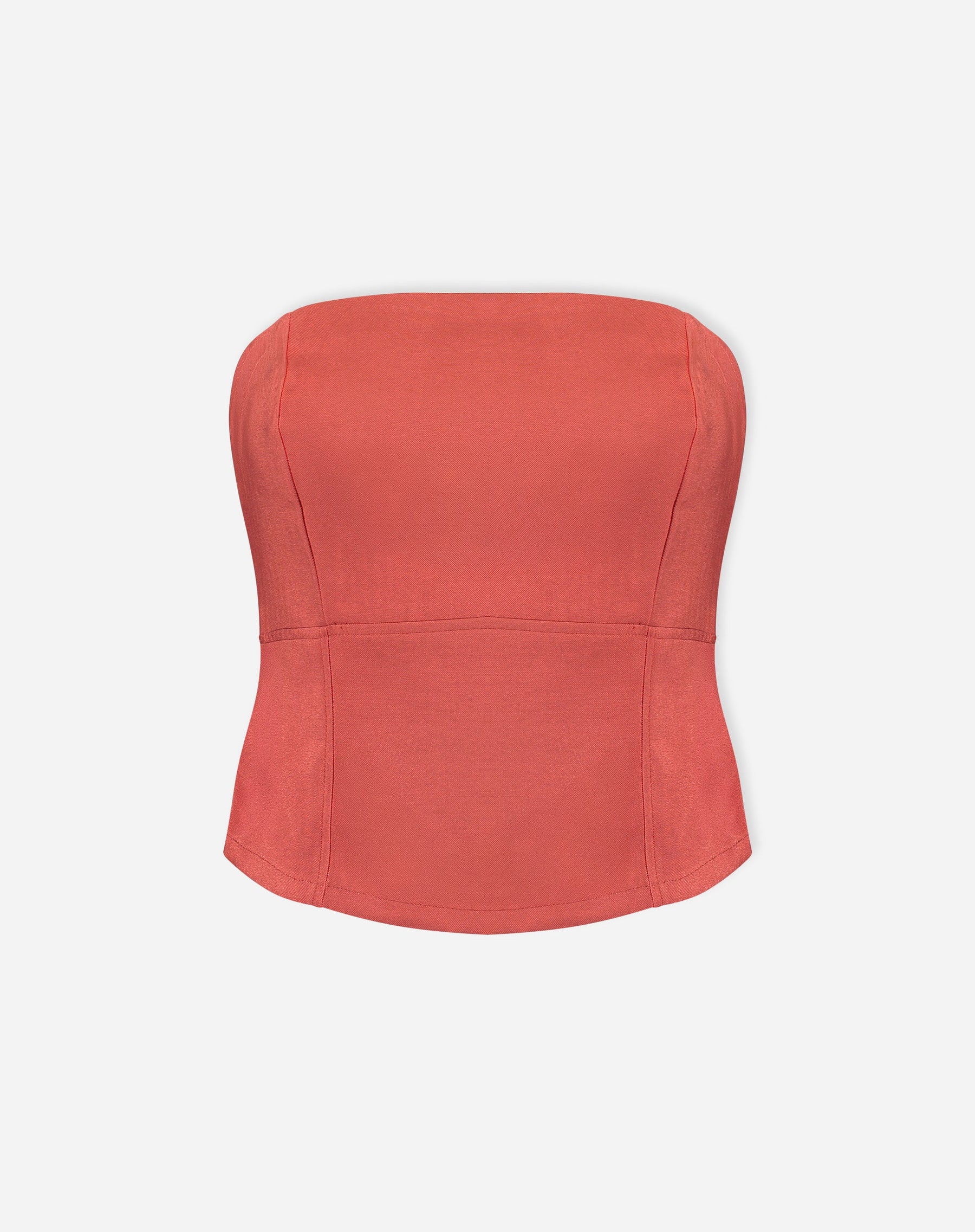 BLUSA SEM ALÇAS ALFAIATARIA - MARROM