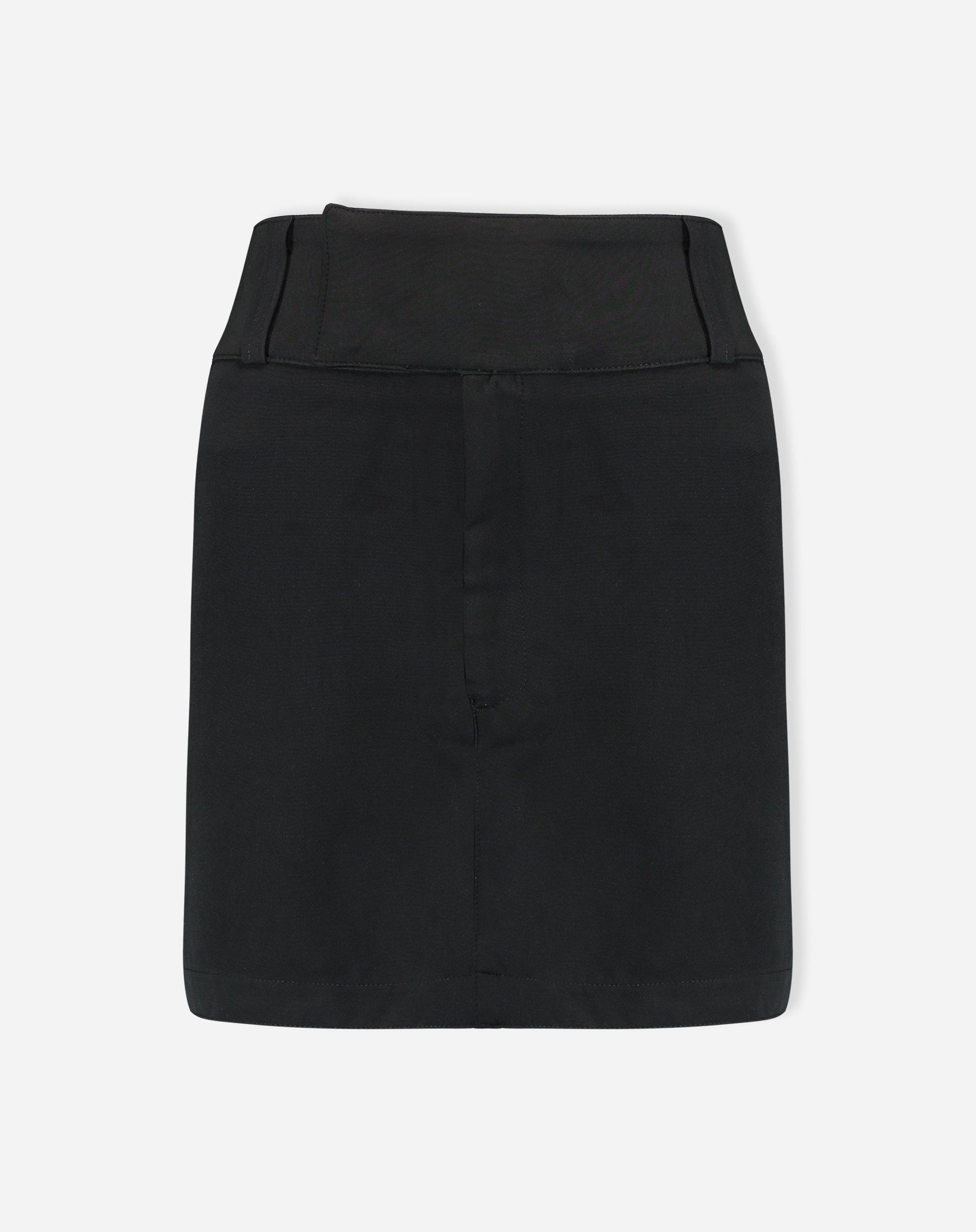 SAIA CURTA COM PASSANTES DE ALFAIATARIA - PRETO