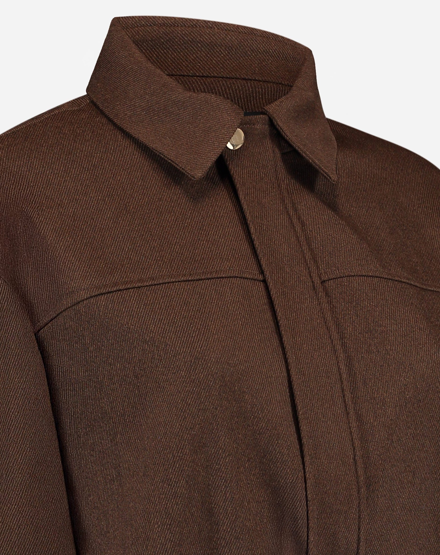 CASACO COM PUNHO LARGO - MARROM