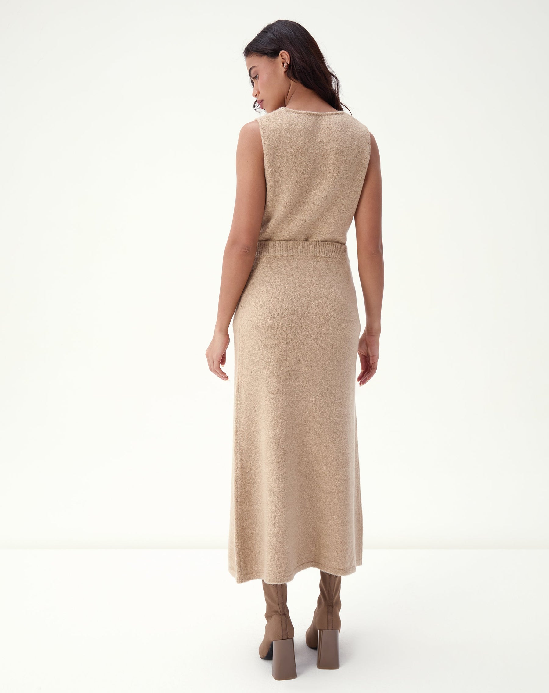 SAIA LONGA TRICOT - BEGE