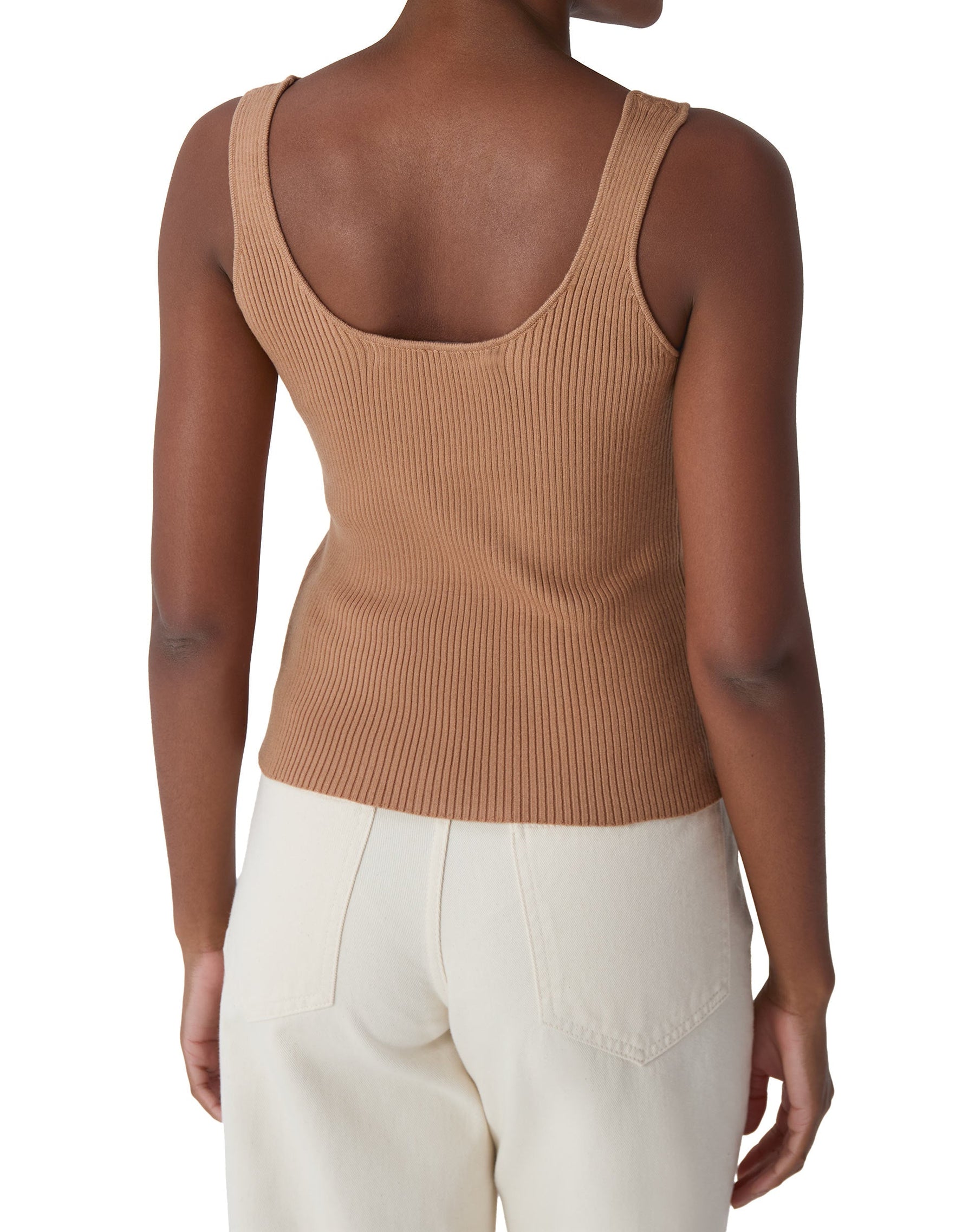 REGATA BÁSICA TRICOT DECOTE U - BEGE