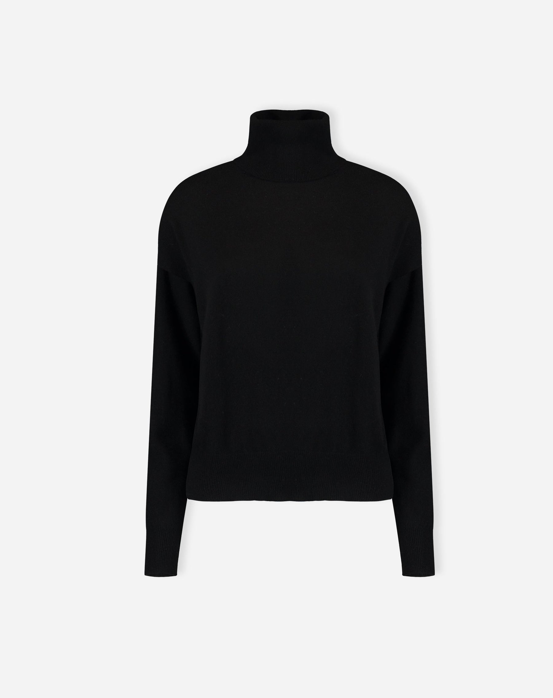 Suéter Gola Alta de Cashmere - PRETO