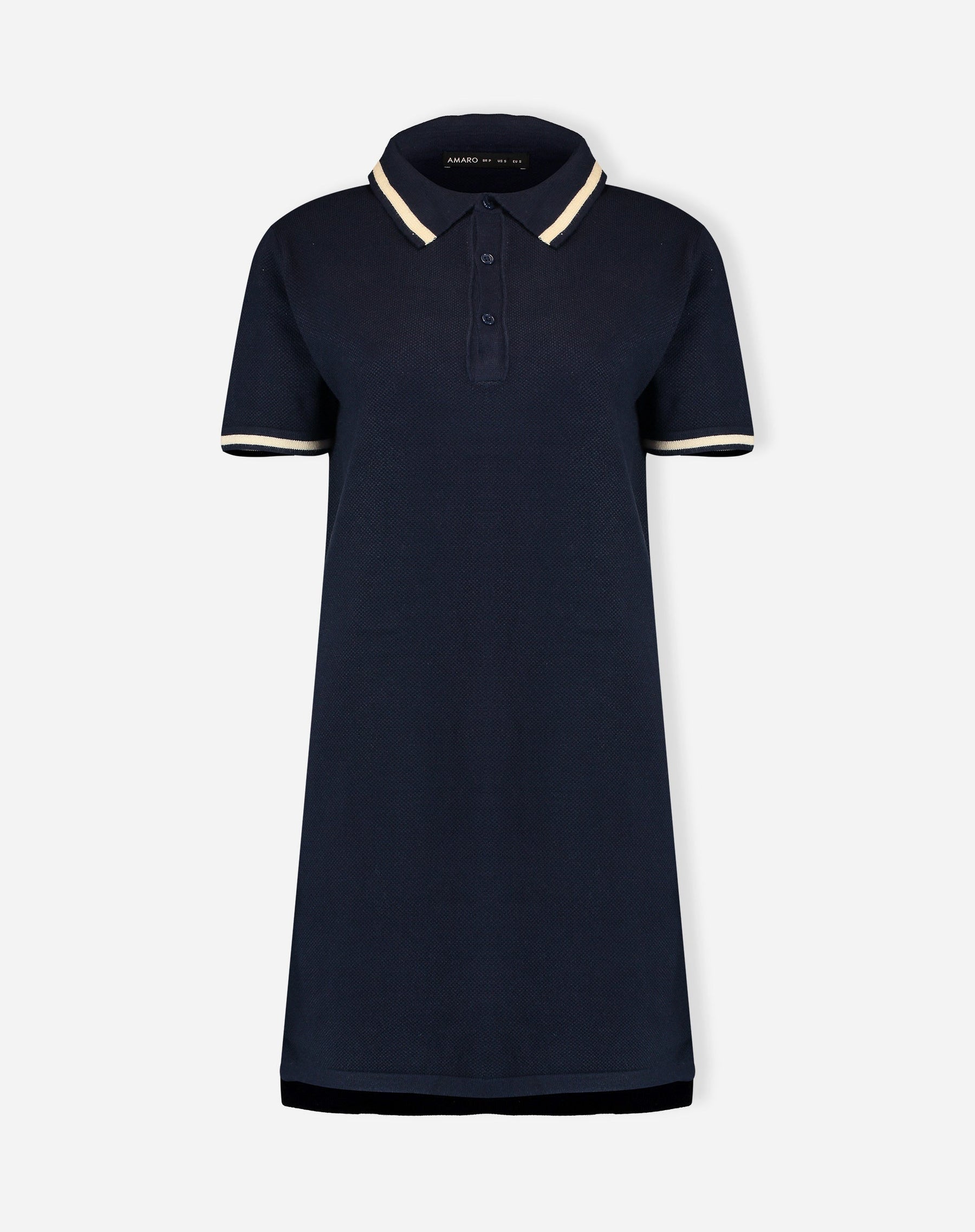 VESTIDO POLO TRICOT - AZUL MARINHO
