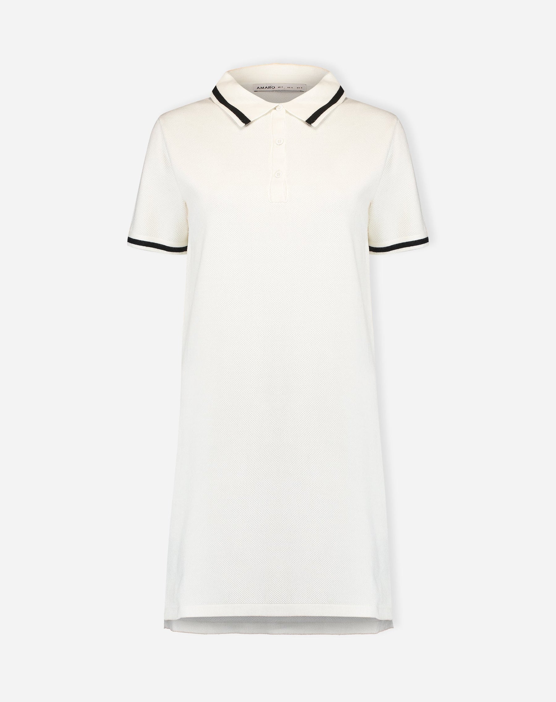 VESTIDO POLO TRICOT - OFF-WHITE