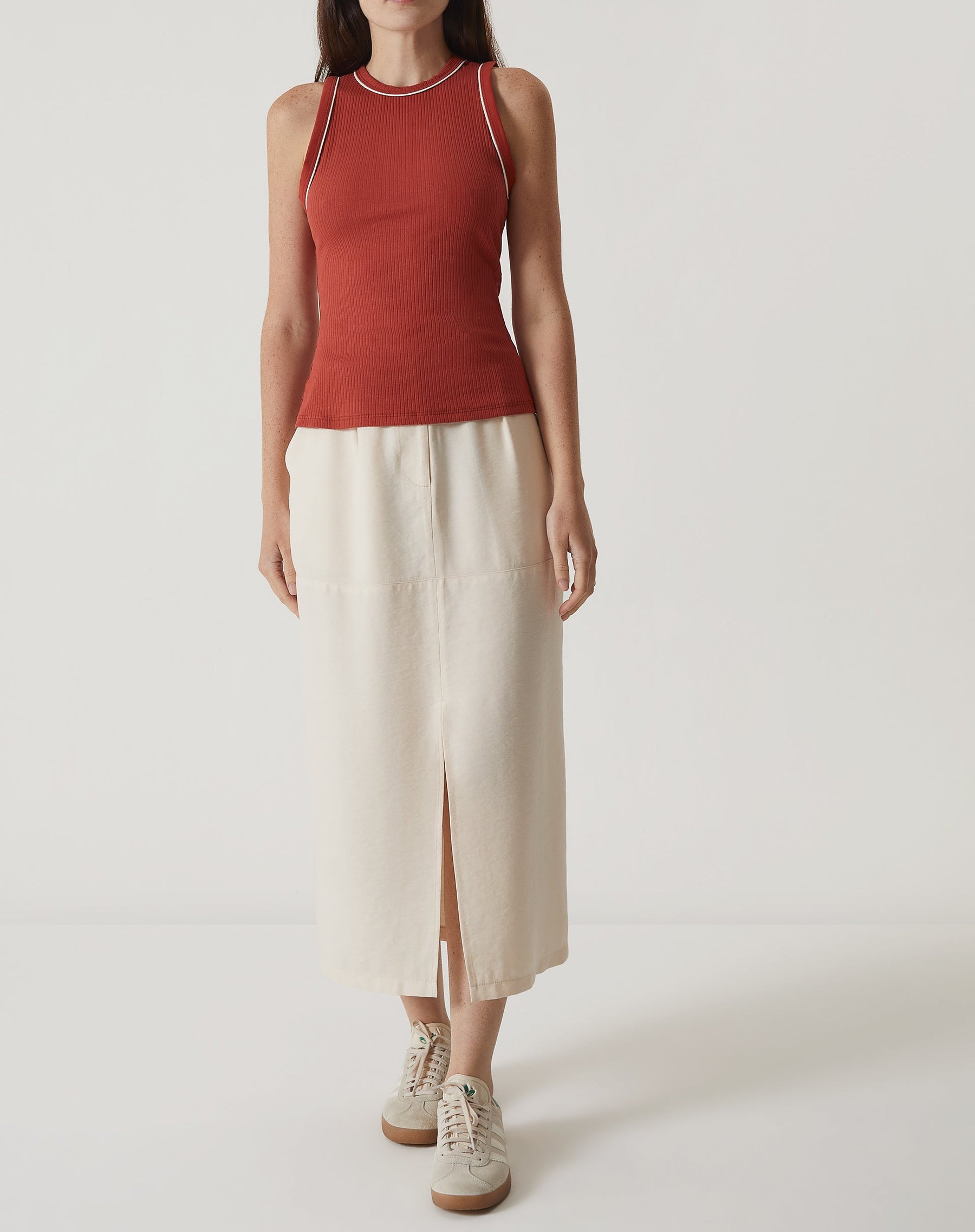 REGATA SLIM DE MALHA - LARANJA