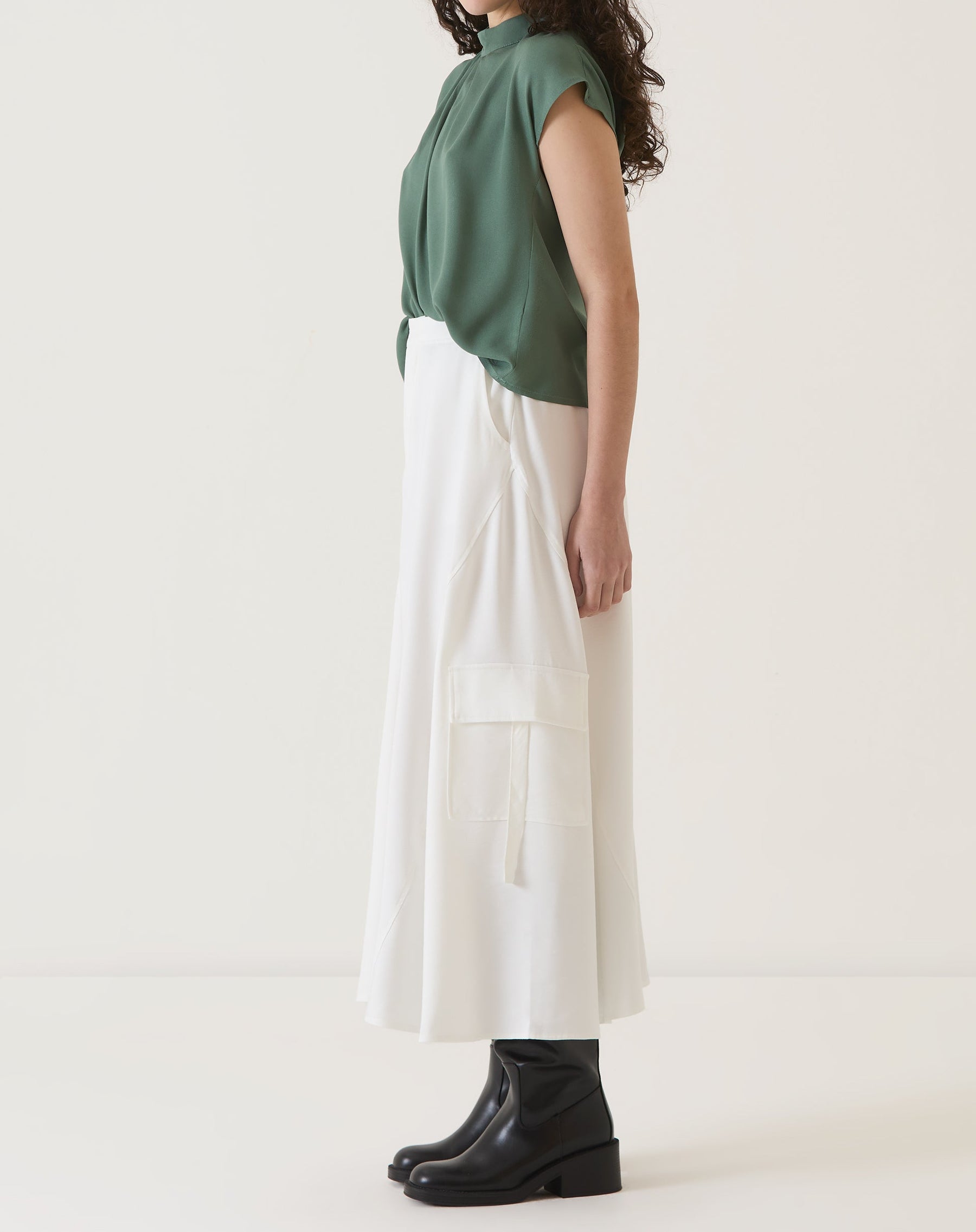 SAIA BOLSOS CARGO DE ALFAIATARIA - OFF-WHITE