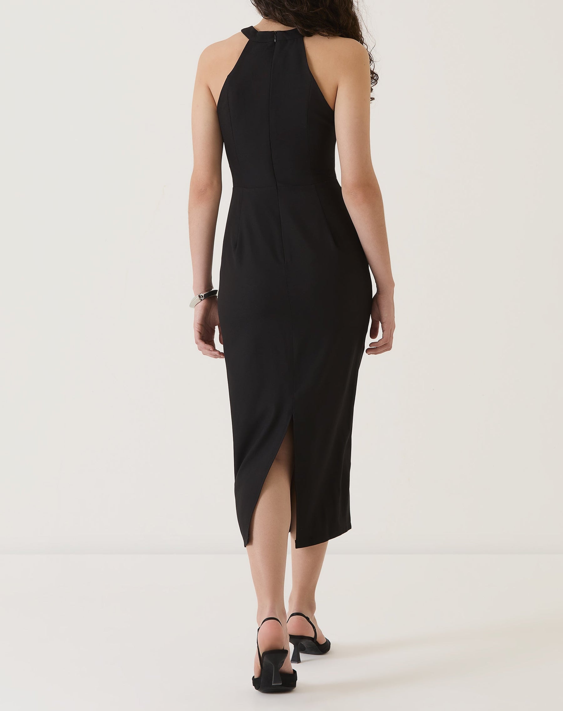 VESTIDO ALÇAS TRANSPASSADAS DE ALFAIATARIA - PRETO