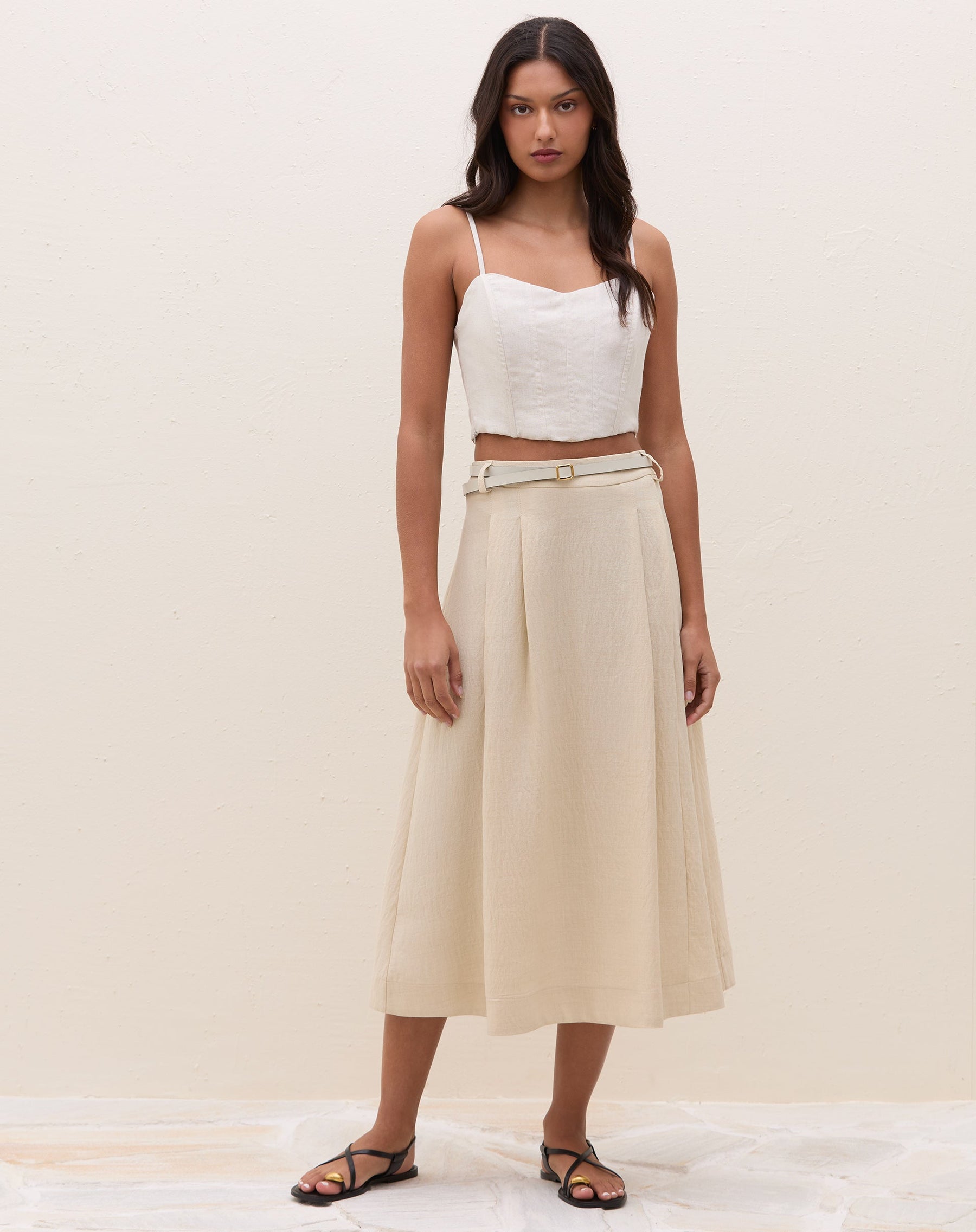 TOP DE ALCINHAS ESTRUTURADO - AREIA