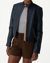 Jaqueta Couro Pelica Essential - Azul Marinho