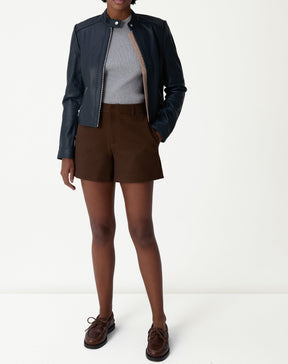 Jaqueta Couro Pelica Essential - Azul Marinho