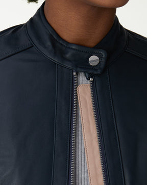 Jaqueta Couro Pelica Essential - Azul Marinho