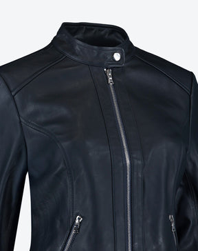 Jaqueta Couro Pelica Essential - Azul Marinho