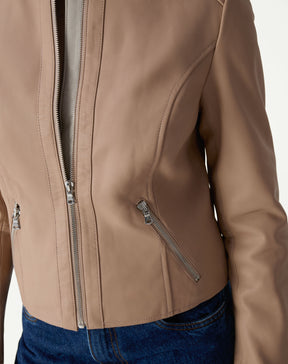 Jaqueta Couro Pelica Essential - Rosa Claro