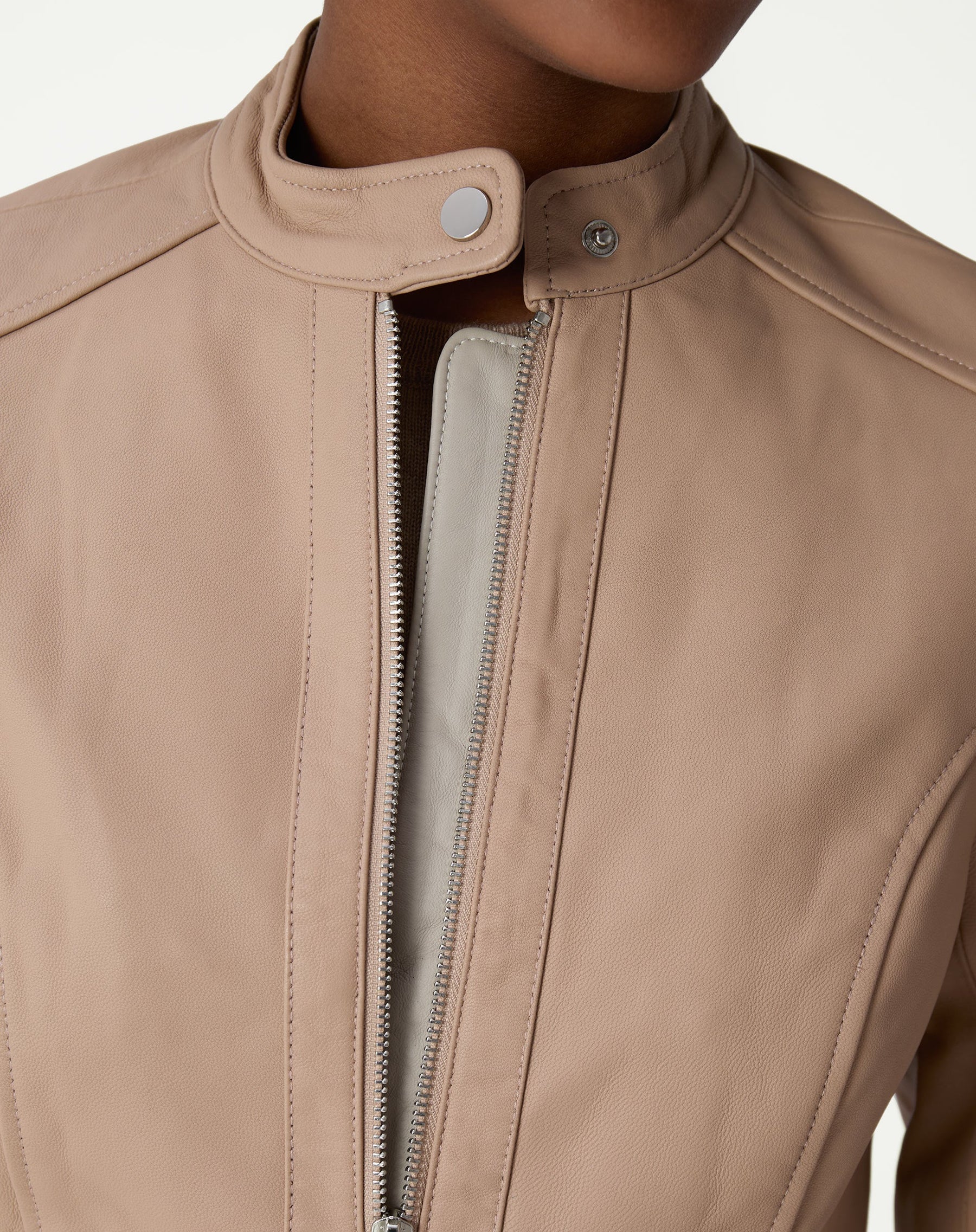 Jaqueta Couro Pelica Essential - Rosa Claro