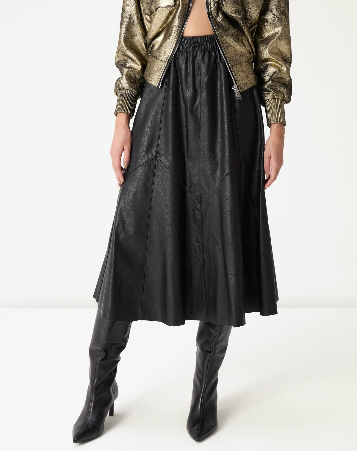 Saia Midi Statement - Preto