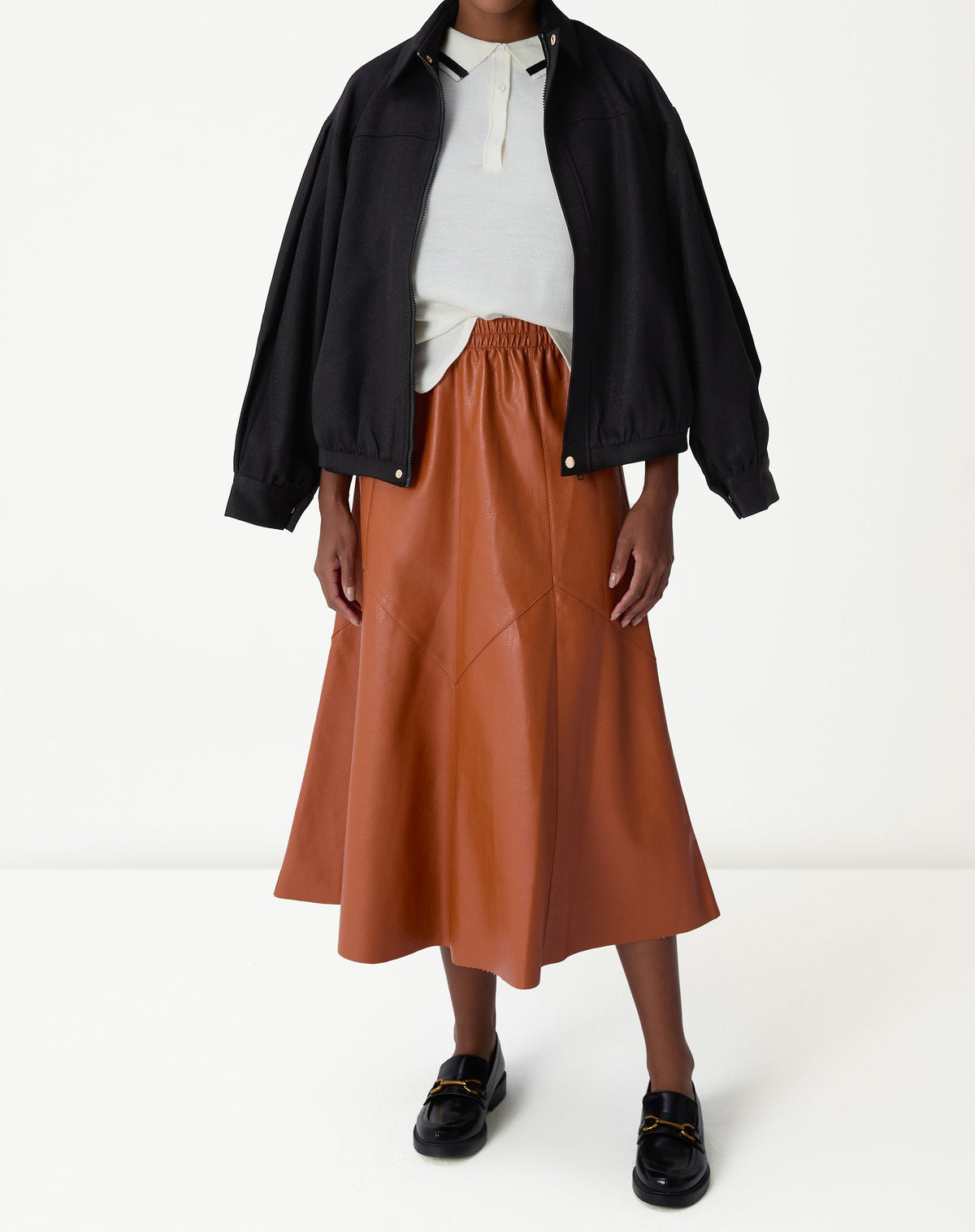 Saia Midi Statement - Caramelo