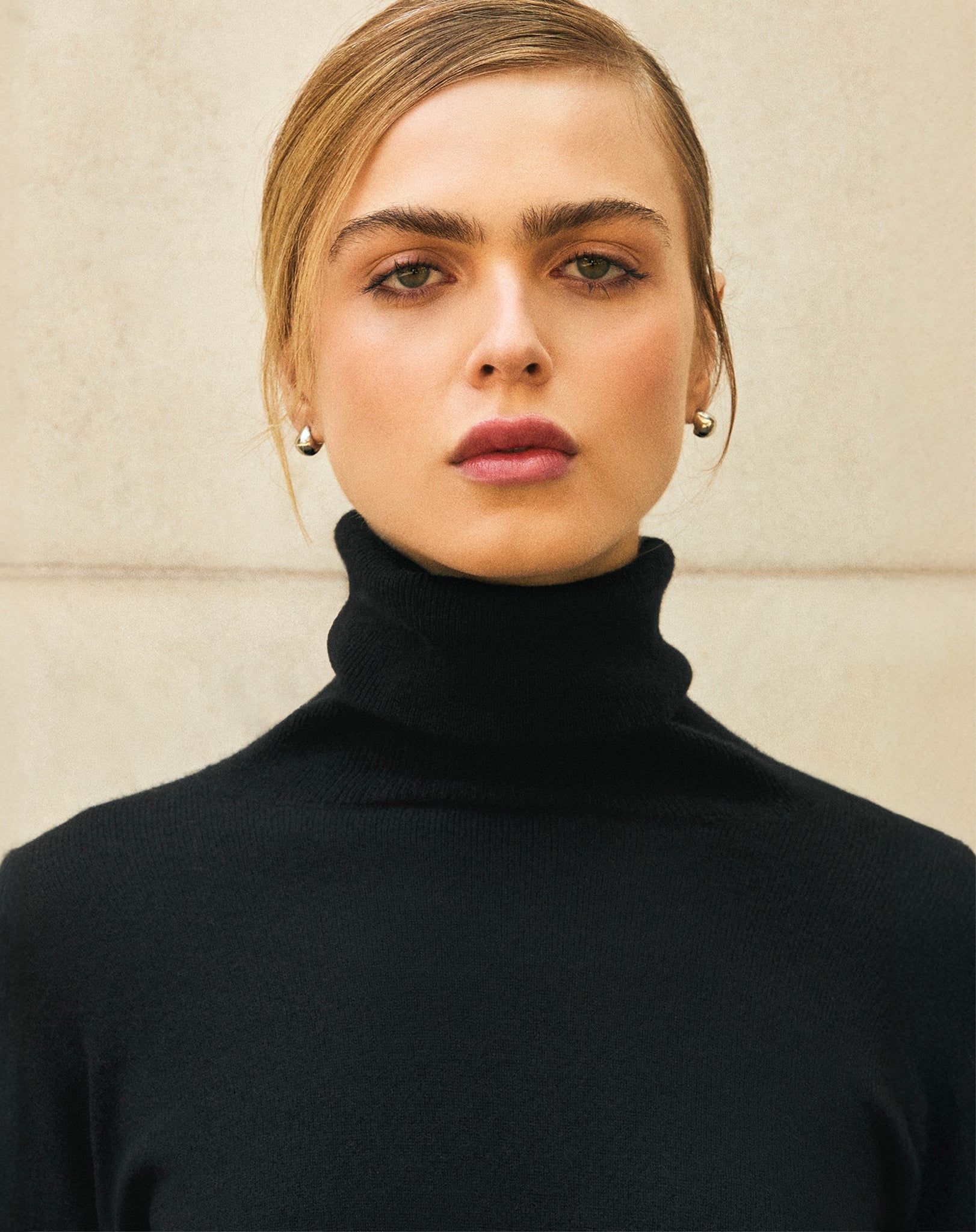 Suéter Gola Alta de Cashmere  - PRETO