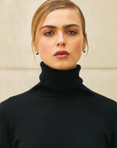 Suéter Gola Alta de Cashmere  - PRETO