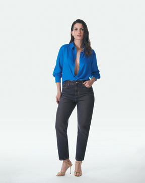 CALÇA MOM JEANS - MARROM