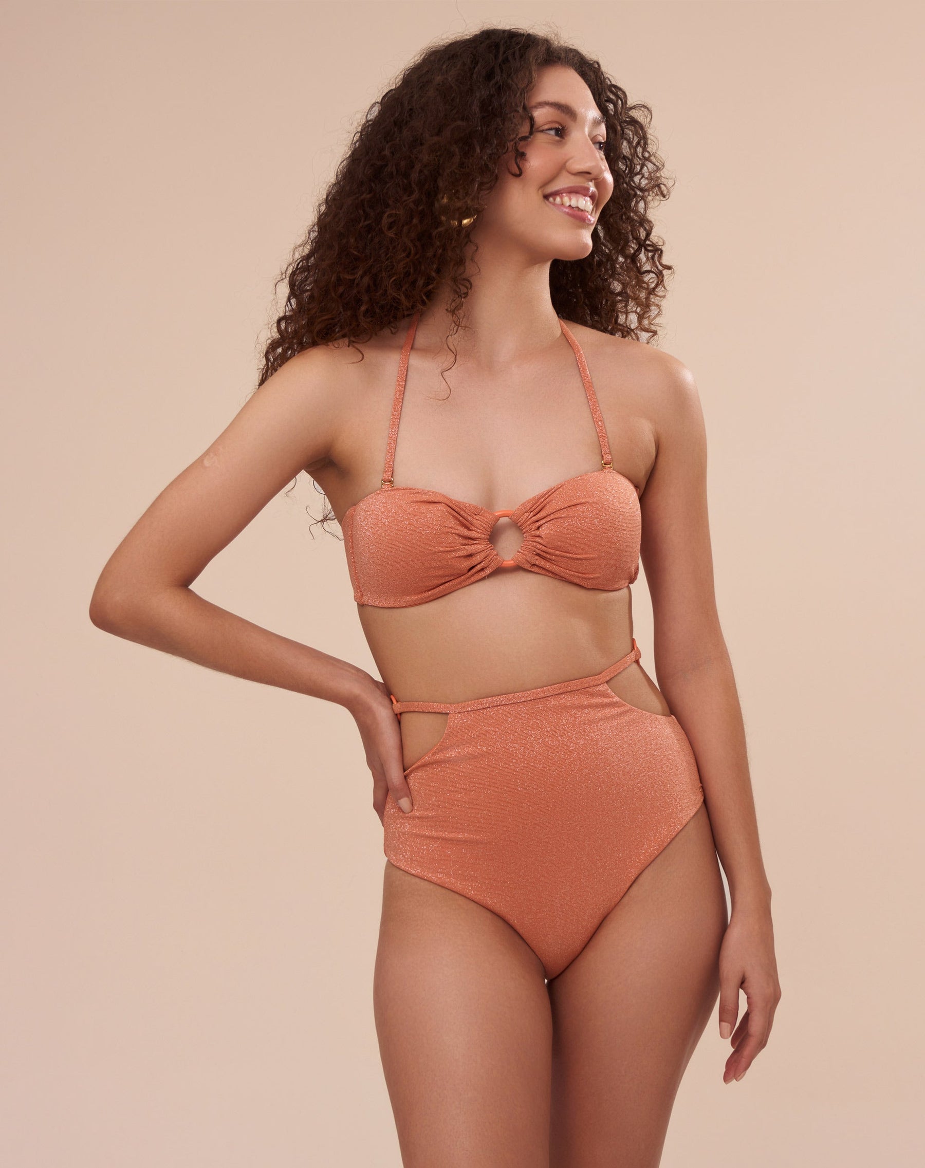 Strapless Top Rebeca Serena Papaya - Laranja