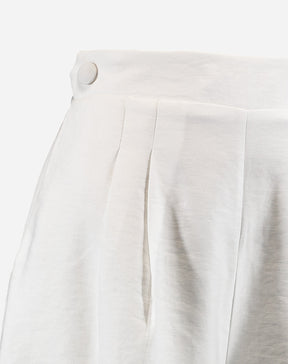 Shorts Alfaiataria com Barra Dobrada - Off-white