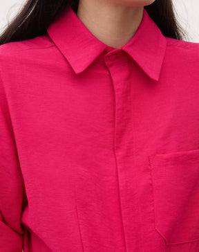 Macacão com Amarração na Cintura - Cereja