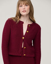 CARDIGAN TRICOT COM BOTÕES - VERMELHO