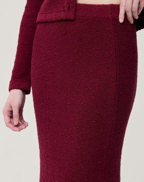 SAIA LONGA TRICOT - VERMELHO