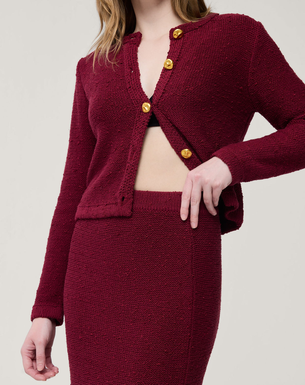 SAIA LONGA TRICOT - VERMELHO