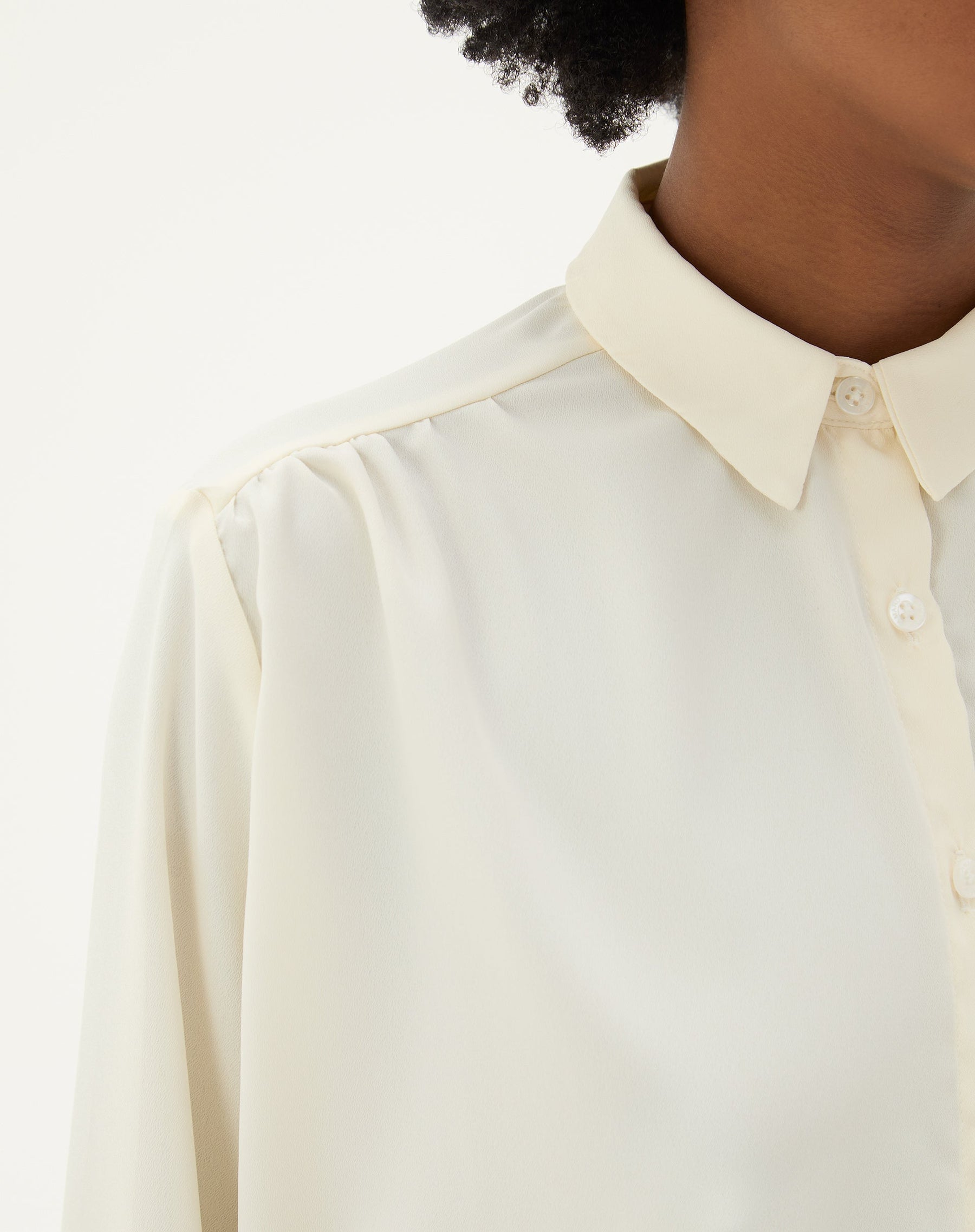 CAMISA MANGA LONGA BARRA RETA - OFF-WHITE