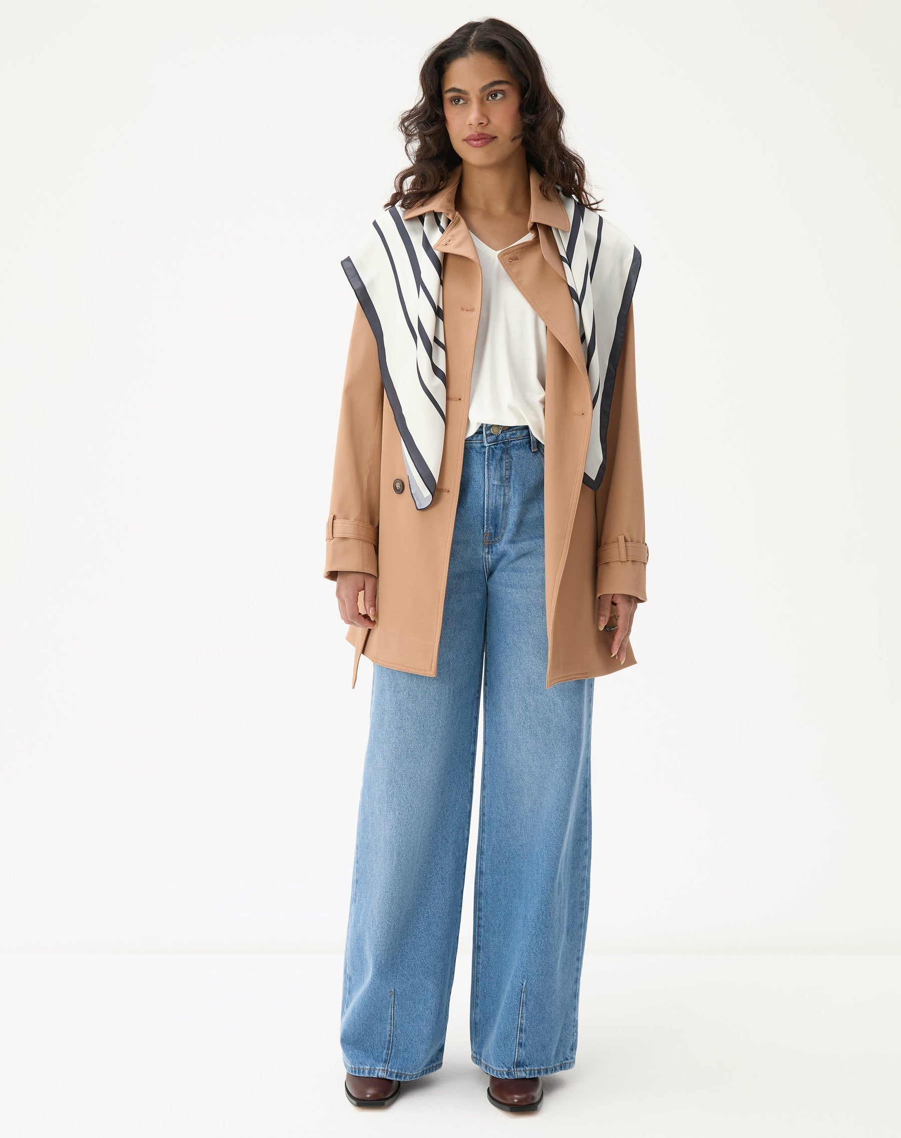 CALÇA JEANS WIDE CINTURA ALTA - AZUL CLARO