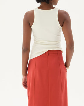 REGATA DECOTE U DE MALHA RIBANA - OFF-WHITE