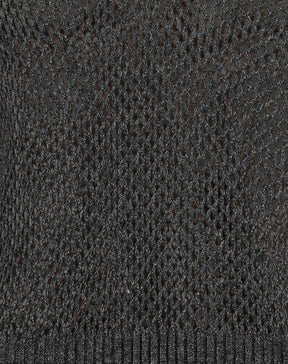 Blusa Polo de Tricot Telado - Chumbo