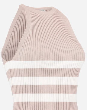 Regata Halter Neck de Tricot - Caqui