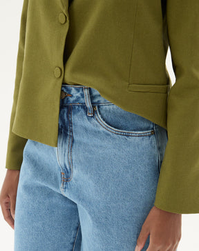 Blazer de Linho Alfaiataria - Verde Militar