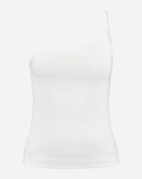 Blusa Um Ombro Só de Ribana Power - Off-white