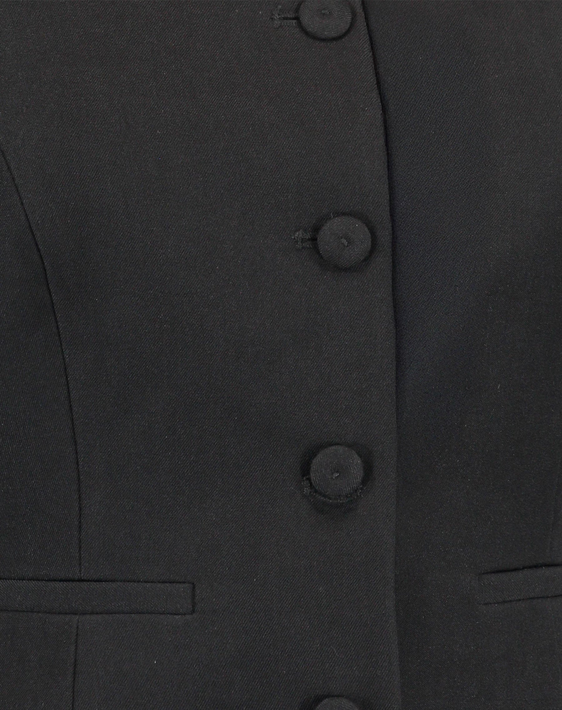 COLETE SLIM COM BOTÃO FORRADO ALFAIATARIA - PRETO